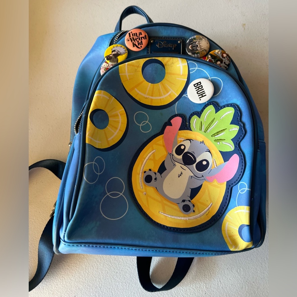 Please read closely. Loungefly LILO & Stitch small leather backpack.